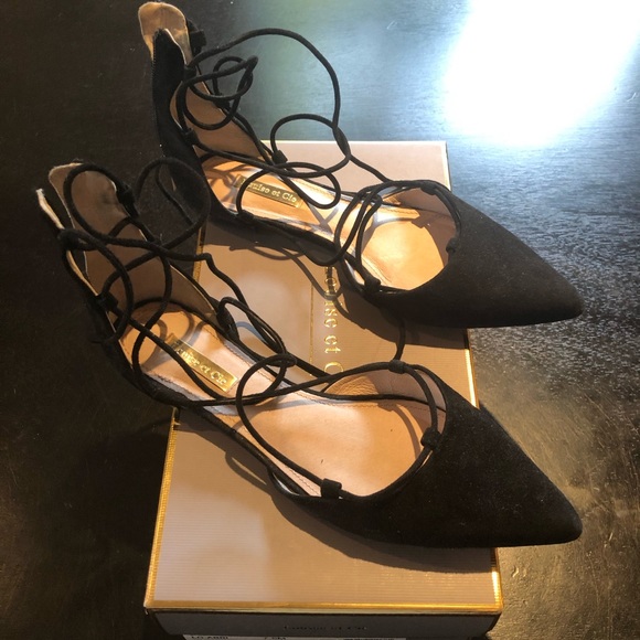 Louise et Cie ‘Abri’ Pointy Toe Ghillie Flat - Picture 5 of 7